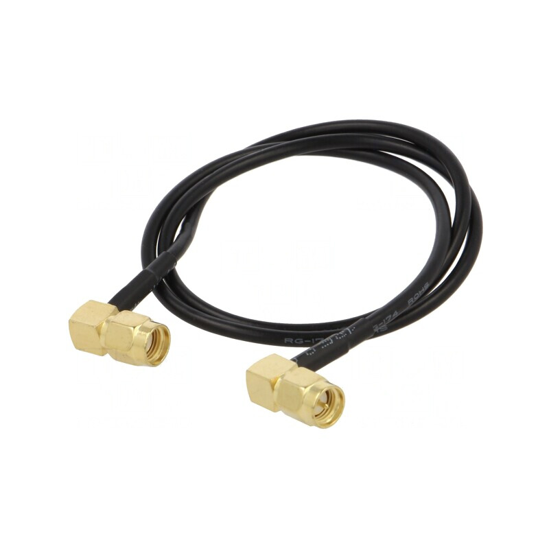 Cablu RP-SMA Tată la SMA Mufă 0,5m Negru în Unghi 50Ω | Electronic-mag.ro | Componente Electronice Cablu RP-SMA Tată la SMA Mufă 0,5m Negru în Unghi 50Ω | Electronic-mag.ro | Componente Electronice