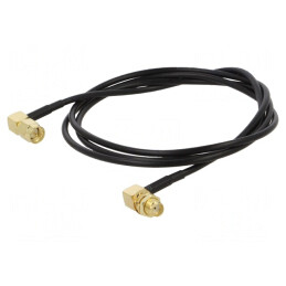 Cablu SMA 50Ω 0,5m Negru în Unghi | Electronic-mag.ro | Componente Electronice