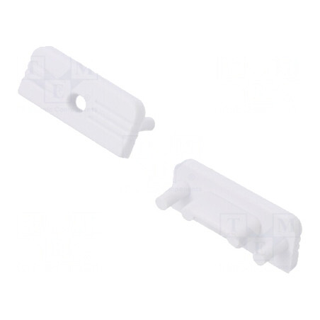 Obturator Alb pentru Profile LED cu Orificiu - 20 Buc ABS | Electronic-mag.ro | Componente Electronice