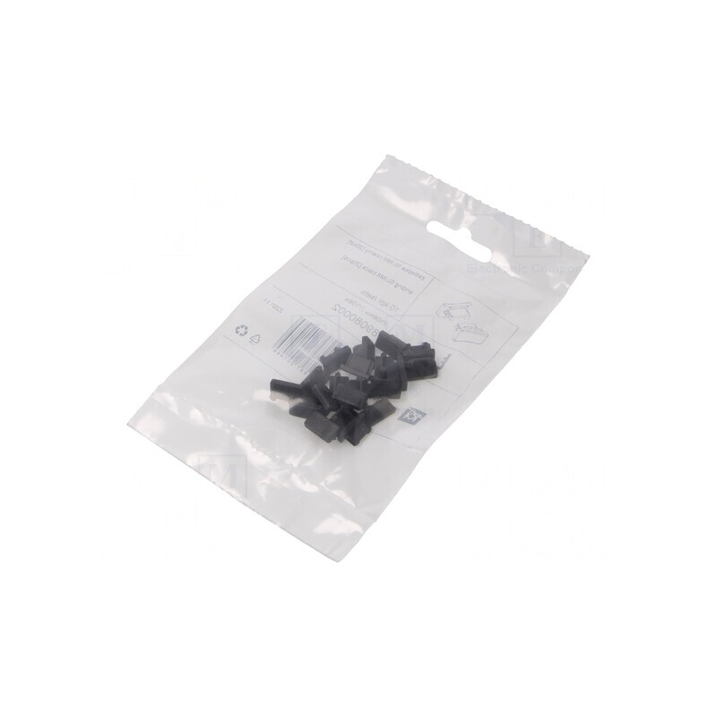 Obturator Negru pentru Profil LED, 20 buc, ABS Slim 8 | Electronic-mag.ro | Componente Electronice
