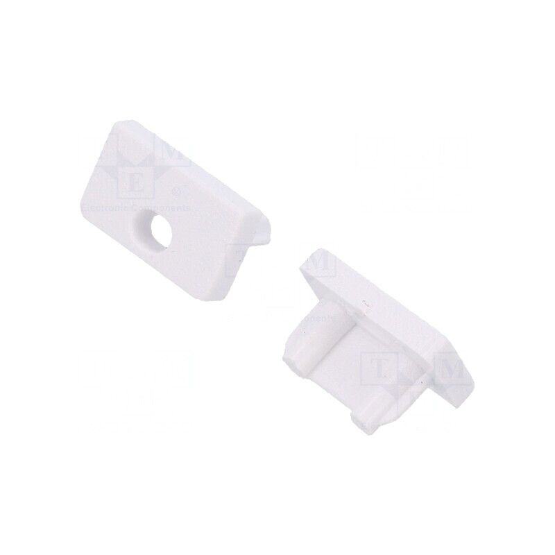 Obturator Alb pentru Profile LED, Set 20 Bucăți, ABS SLIM8 | Electronic-mag.ro | Componente Electronice