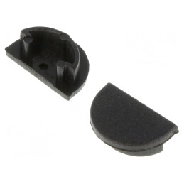 Obturator Negru pentru Profil LED 20buc ABS ARC12 | Electronic-mag.ro | Componente Electronice