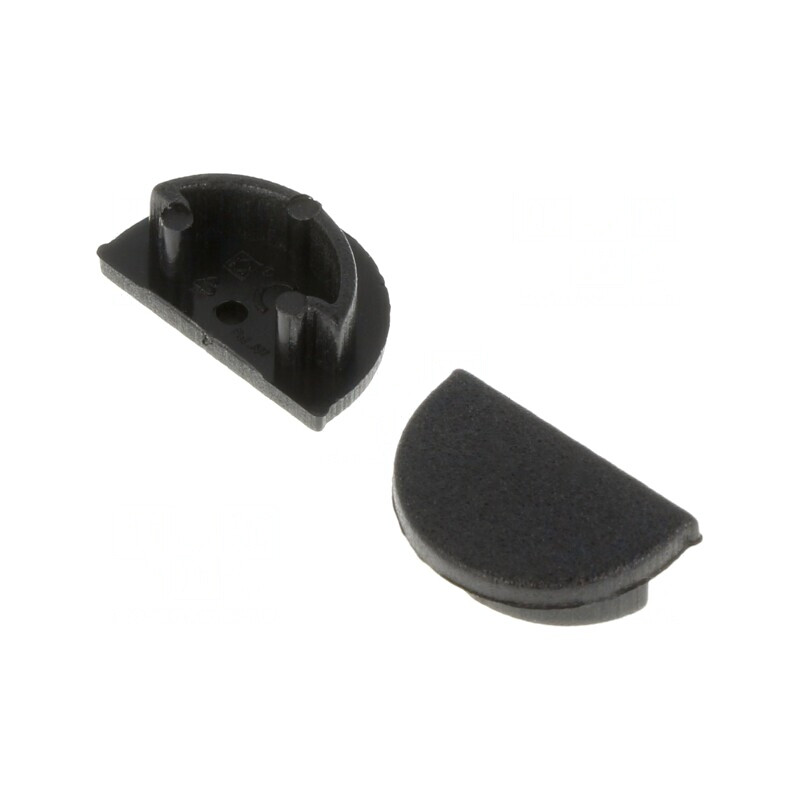 Obturator Negru pentru Profil LED 20buc ABS ARC12 | Electronic-mag.ro | Componente Electronice