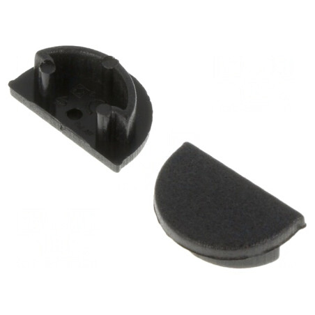 Obturator Negru pentru Profil LED 20buc ABS ARC12 | Electronic-mag.ro | Componente Electronice