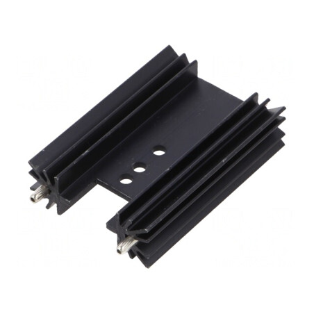 Radiator extrudat aripioare negru 50.8mm x 35mm | Electronic-mag.ro | Componente Electronice