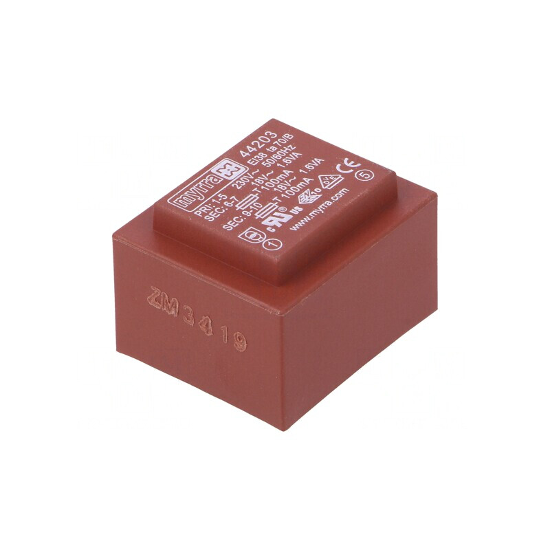 Transformator încapsulat 3,2VA 230V 18V 89mA PCB | Electronic-mag.ro | Componente Electronice