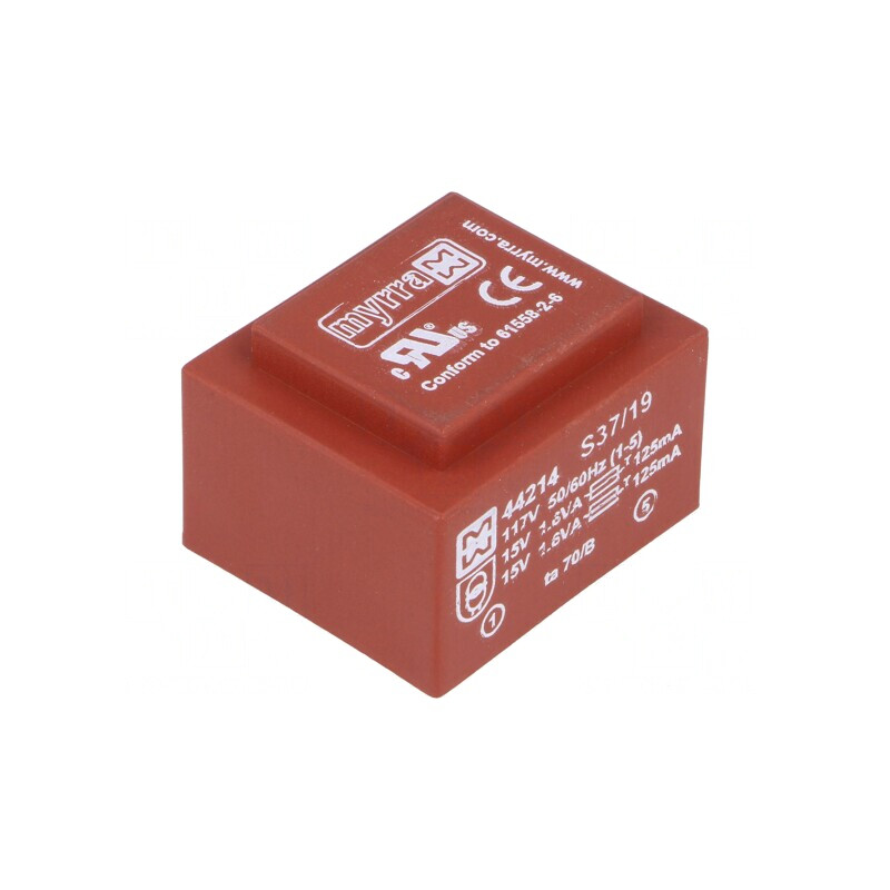Transformator încapsulat 3,2VA 117V 15V 15V 107mA 107mA | Electronic-mag.ro | Componente Electronice