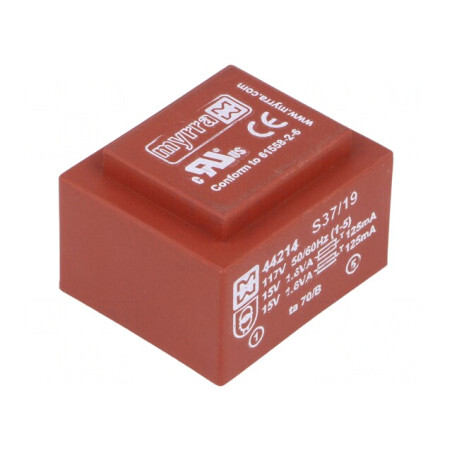Transformator încapsulat 3,2VA 117V 15V 15V 107mA 107mA | Electronic-mag.ro | Componente Electronice