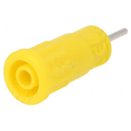 Soclu Banană Galben 4mm 36A 1kV Panou | Electronic-mag.ro | Componente Electronice
