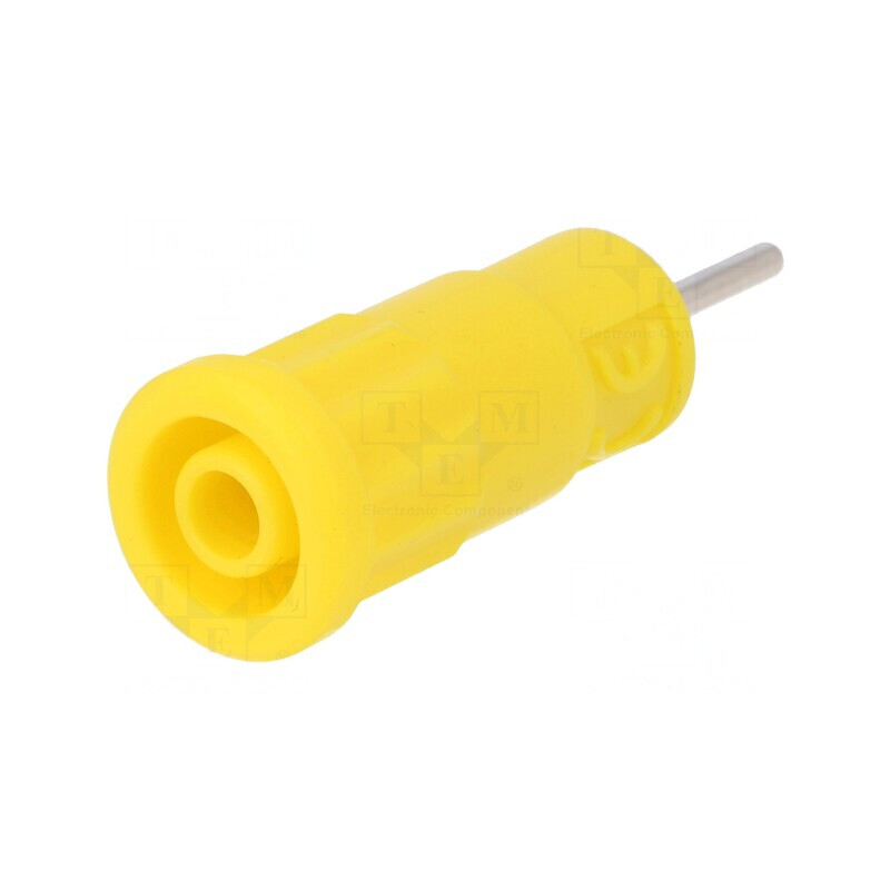 Soclu Banană Galben 4mm 36A 1kV Panou | Electronic-mag.ro | Componente Electronice