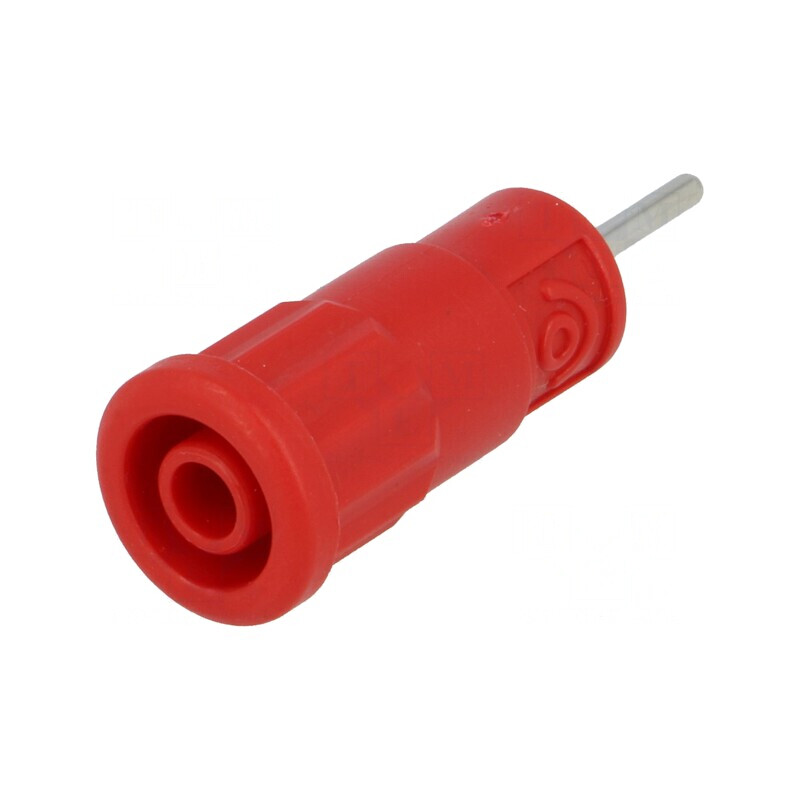 Soclu Banană 4mm 36A 1kV Roșu Panou | Electronic-mag.ro | Componente Electronice