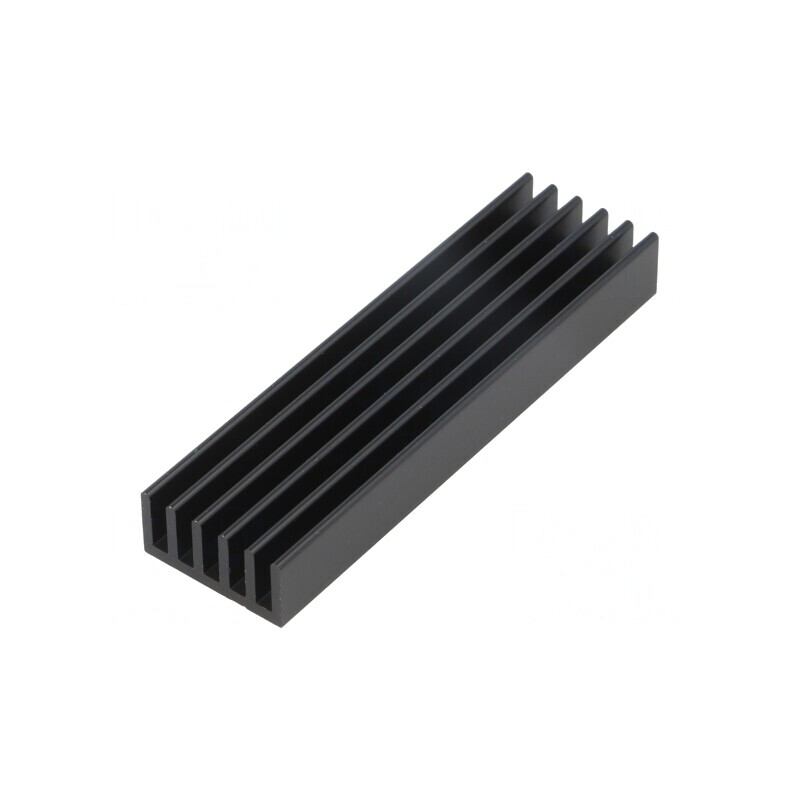 Radiator Extrudat cu Aripioare Negru 75x21x10mm | Electronic-mag.ro | Componente Electronice
