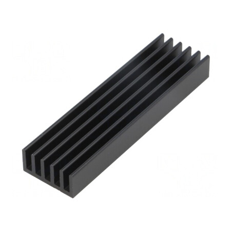 Radiator Extrudat cu Aripioare Negru 75x21x10mm | Electronic-mag.ro | Componente Electronice