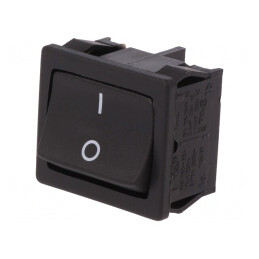 Întrerupător Basculant DPST ON-OFF 12A/250V Negru IP40 | Electronic-mag.ro | Componente Electronice