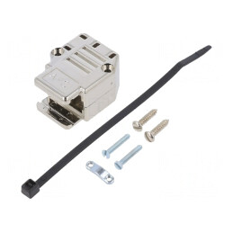 Conector Unghi 90° Negru cu Șuruburi | Electronic-mag.ro | Componente Electronice