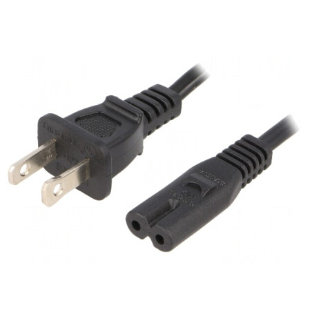 Cablu Alimentare IEC C7 - NEMA 1-15, 3m, Negru | Electronic-mag.ro | Componente Electronice