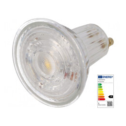 Lampă LED GU10 3000K 4,3W Alb Cald | Electronic-mag.ro | Componente Electronice