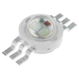 LED putere; în trei culori; RGB; 120°; 350mA; 460nm,525nm,625nm