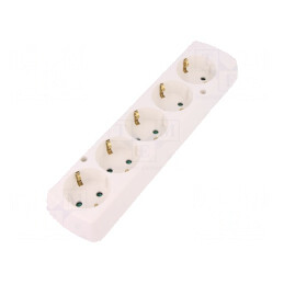 Conector Alimentare AC Mamă Spliter 2P 250V Alb | Electronic-mag.ro | Componente Electronice