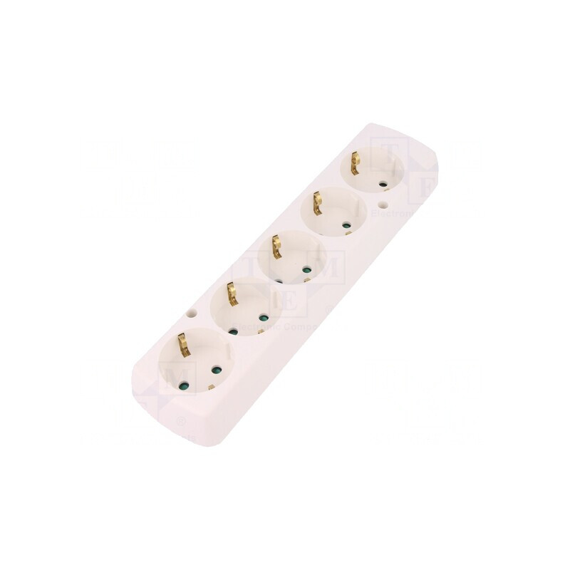 Conector Alimentare AC Mamă Spliter 2P 250V Alb | Electronic-mag.ro | Componente Electronice