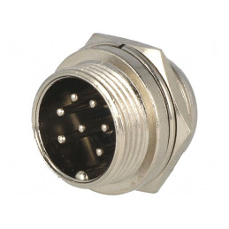 Soclu Microfon Montare Panou 7 Pin | Electronic-mag.ro | Componente Electronice