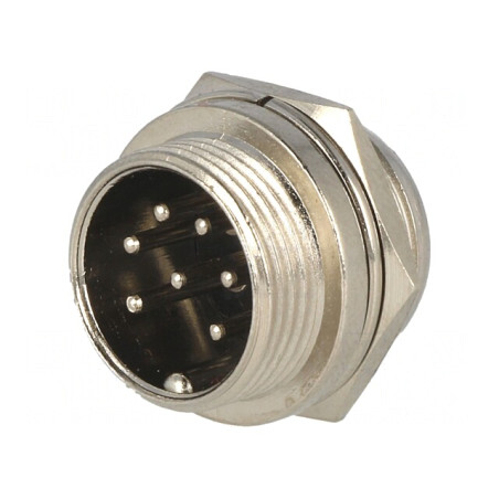 Soclu Microfon Montare Panou 7 Pin | Electronic-mag.ro | Componente Electronice