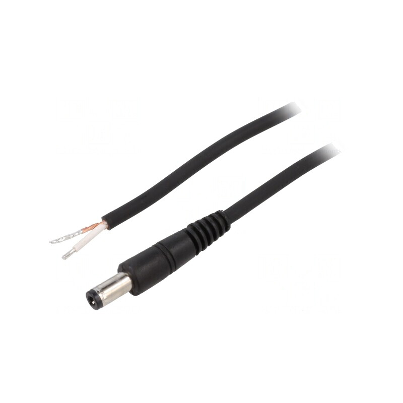 Cablu Alimentare DC 5,5/2,5 Negru 1,5m | Electronic-mag.ro | Componente Electronice