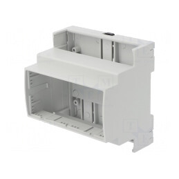 Carcasă pentru șină DIN 89x89x65mm ABS gri UL94V-0 | Electronic-mag.ro | Componente Electronice