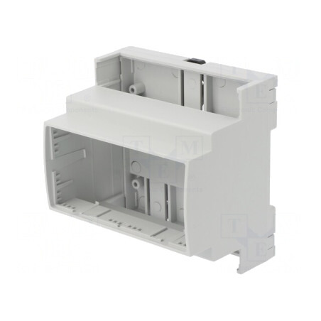 Carcasă pentru șină DIN 89x89x65mm ABS gri UL94V-0 | Electronic-mag.ro | Componente Electronice