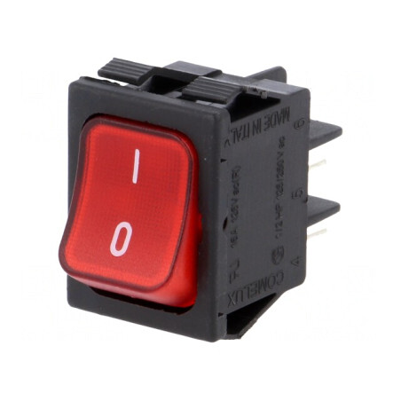 Comutator Basculant ON-OFF 16A 250V Roșu | Electronic-mag.ro | Componente Electronice