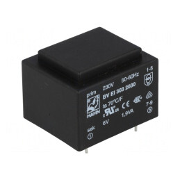 Transformator încapsulat 6V 316mA PCB | Electronic-mag.ro | Componente Electronice