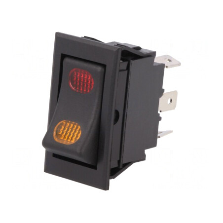 Întrerupător Basculant ON-ON 20A 12V Negru cu LED | Electronic-mag.ro | Componente Electronice