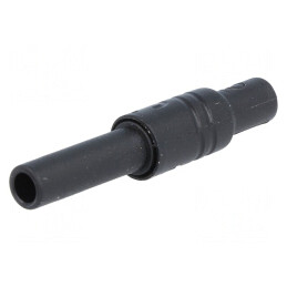 Soclu Banană 4mm Negru 24A 1kVDC | Electronic-mag.ro | Componente Electronice