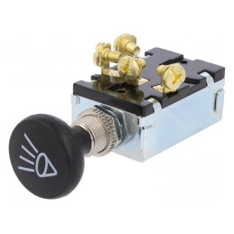 Comutator Push-Pull 30A 12V Negru | Electronic-mag.ro | Componente Electronice