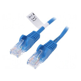 Patch Cord U/UTP Cat 5e Albastru 15m | Electronic-mag.ro | Componente Electronice