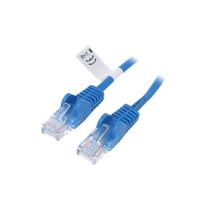 Patch Cord U/UTP Cat 5e Albastru 15m | Electronic-mag.ro | Componente Electronice