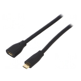 Cablu USB 2.0 Micro USB B 2m Negru | Electronic-mag.ro | Componente Electronice