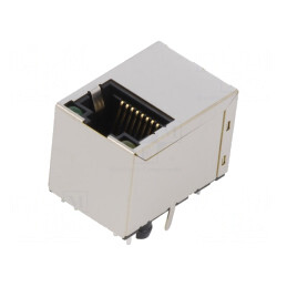 Soclu RJ45 8p8c Ecranat cu LED | Electronic-mag.ro | Componente Electronice