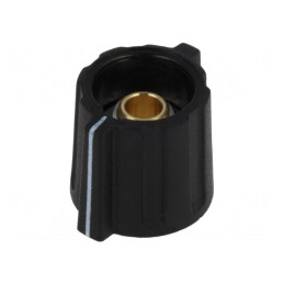 Buton rotativ indicator ABS 6mm negru | Electronic-mag.ro | Componente Electronice