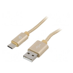 Cablu USB 2.0 USB-A la USB-C 1.8m Aurie Textilă