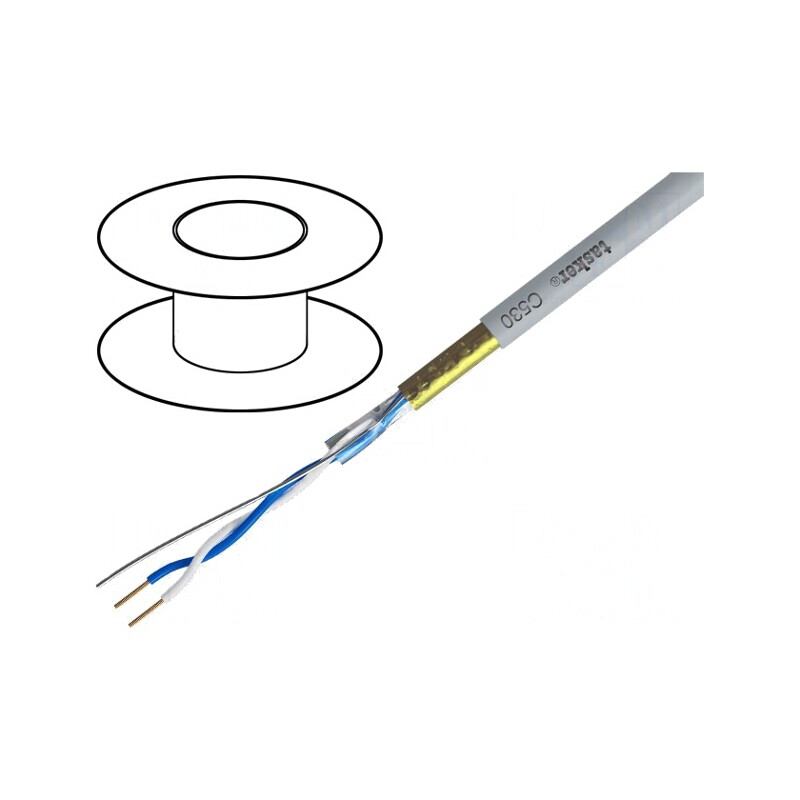 Cablu LonWorks 1x2x22AWG Cu LSZH Gri 100m | Electronic-mag.ro | Componente Electronice