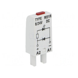 Modul Protecție Soclu cu LED Roșu | Electronic-mag.ro | Componente Electronice