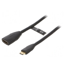 Cablu HDMI 1.4 Mini HDMI 1m Negru | Electronic-mag.ro | Componente Electronice