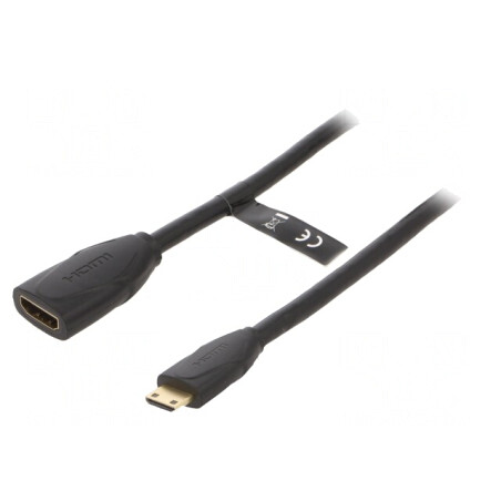 Cablu HDMI 1.4 Mini HDMI 1m Negru | Electronic-mag.ro | Componente Electronice