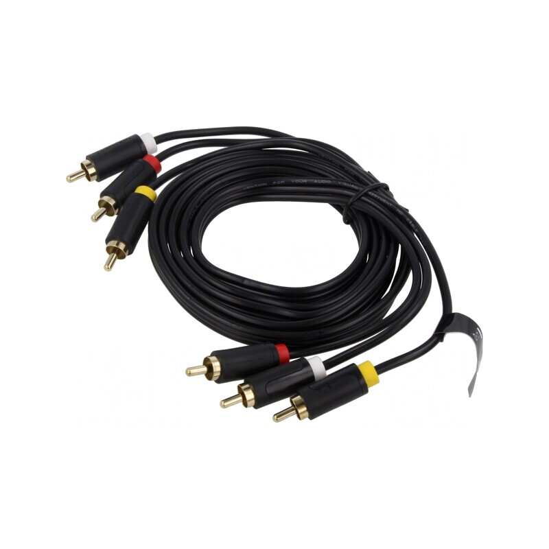 Cablu RCA 3 Mufe Aurite Negru 1m | Electronic-mag.ro | Componente Electronice Cablu RCA 3 Mufe Aurite Negru 1m | Electronic-mag.ro | Componente Electronice