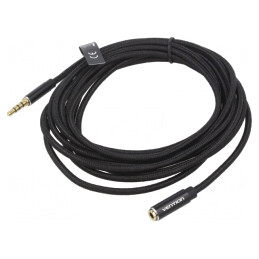 Cablu Audio Jack 3.5mm 4 Pin 3m Negru | Electronic-mag.ro | Componente Electronice