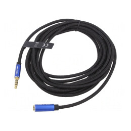 Cablu Audio Jack 3,5mm 4Pin 3m Negru | Electronic-mag.ro | Componente Electronice