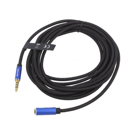 Cablu Audio Jack 3,5mm 4Pin 3m Negru | Electronic-mag.ro | Componente Electronice
