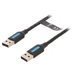 Cablu USB 3.0 A la USB C 1,5m Negru | Electronic-mag.ro | Componente Electronice