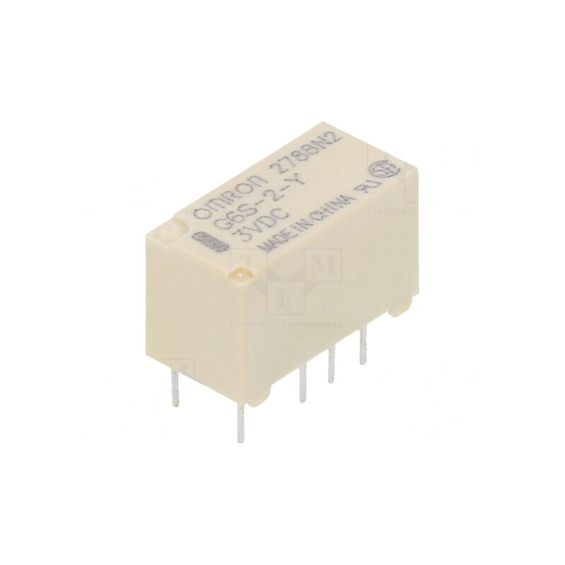 Releu electromagnetic DPDT 3VDC 2A 0,5A/125VAC PCB | Electronic-mag.ro | Componente Electronice
